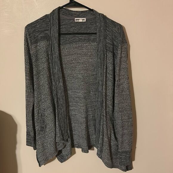 Inspired hearts Waffle Knit open waterfall Cardigan - Picture 1 of 5